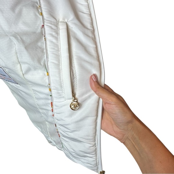 Piero Guidi Magic Circus Italian Designer White Quilted Winter Jacket Size L - Picture 10 of 16